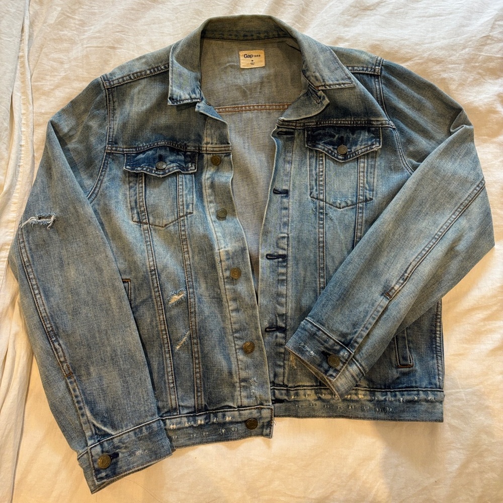 GAP 1969 Medium Wash Denim Jacket - Blue